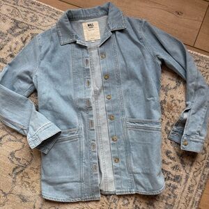 Sezane Will Jacket Bleu Snow - Size XXS